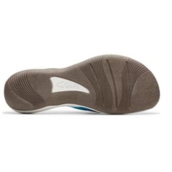 Clarks Cloud Steppers Breeze Sea Flip Flops Turquoise/Coral Ombre 🆕⌚📦🏃💨🚚 - Picture 11 of 16